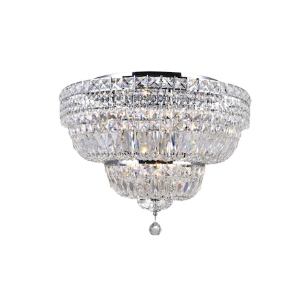 Cwi Lighting Stefania 9 Light Bowl Flush Mount With Chrome Finish 8003C24C